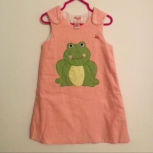 Rosalina Collections frog appliqué pink dress 3T